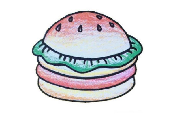 Elementary simple drawing burger