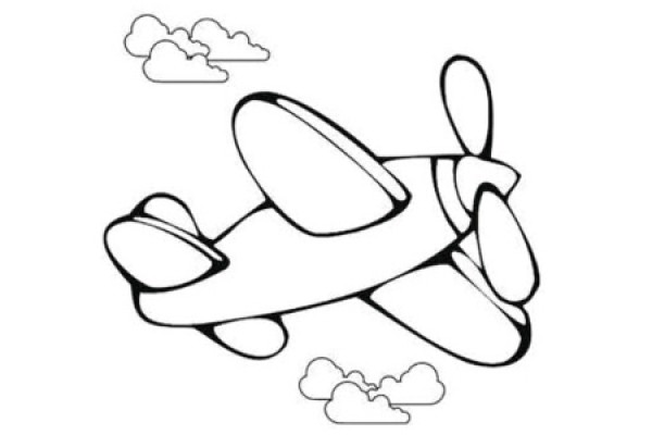 Teach you how to draw a cartoon airplane with simple strokes