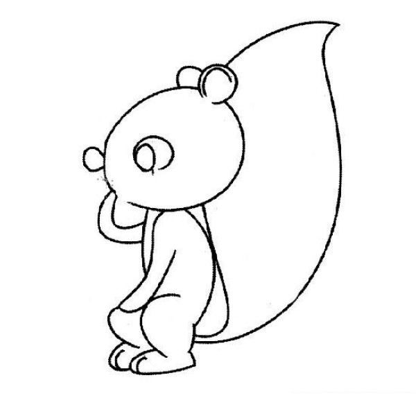 Cartoon squirrel simple drawing picture