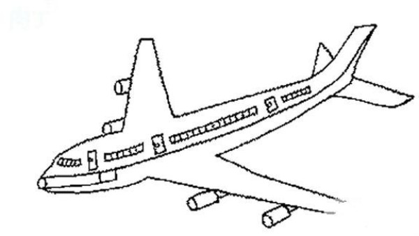 Appreciation of simple drawings of airplane works