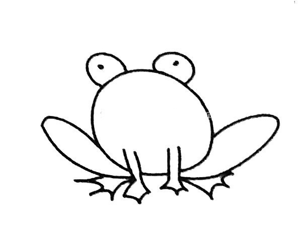 Draw a simple frog in four steps