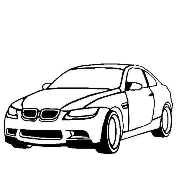 Simple car drawings BMW M3 simple drawing pictures