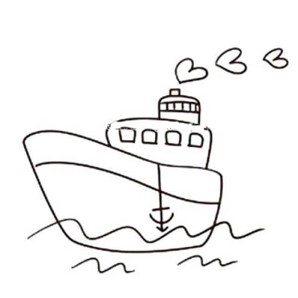 Cute ship simple drawing tutorial