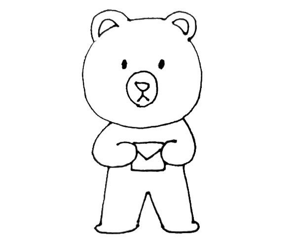 Children easily learn to draw cartoon bears