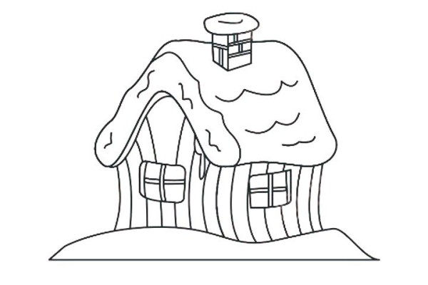 Draw a beautiful little snow house