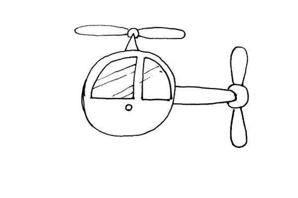 Children learn to draw helicopters easily