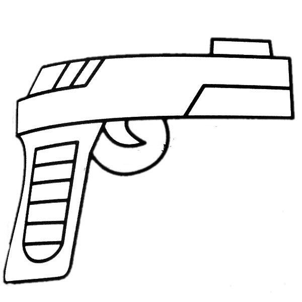 Toy pistol simple drawing picture