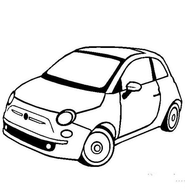 Simple car drawings Fiat 500 simple drawing pictures