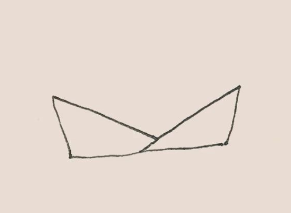 Simple drawing of origami boat