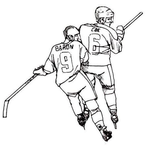 Sports simple drawing: hockey