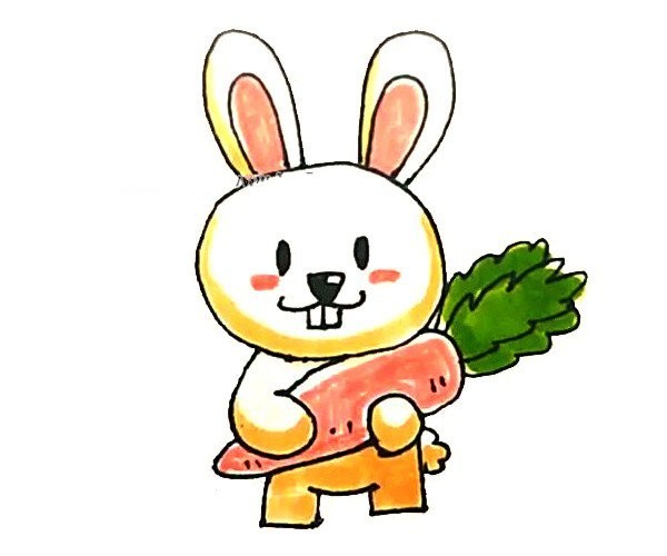 Little rabbit who loves carrots