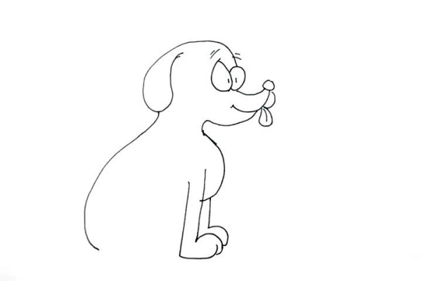 How to draw a puppy eating