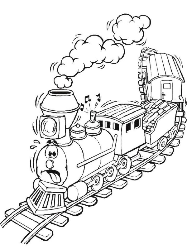 Cartoon Transport Train Simple Drawing Picture