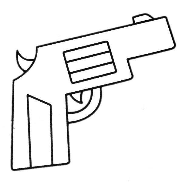 Toy pistol simple drawing picture