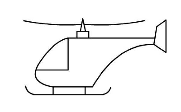 How to draw a helicopter with simple strokes