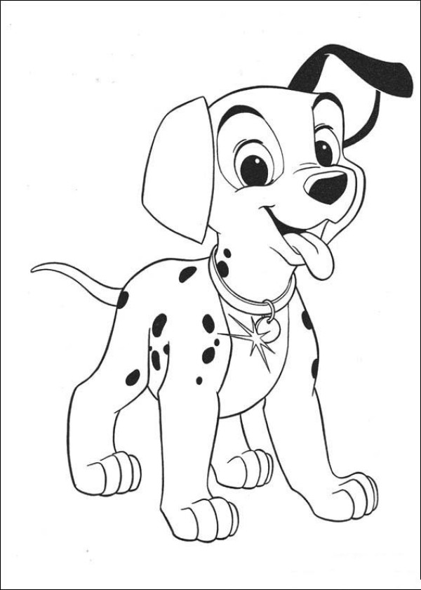 101 Little Dalmatian simple drawing picture