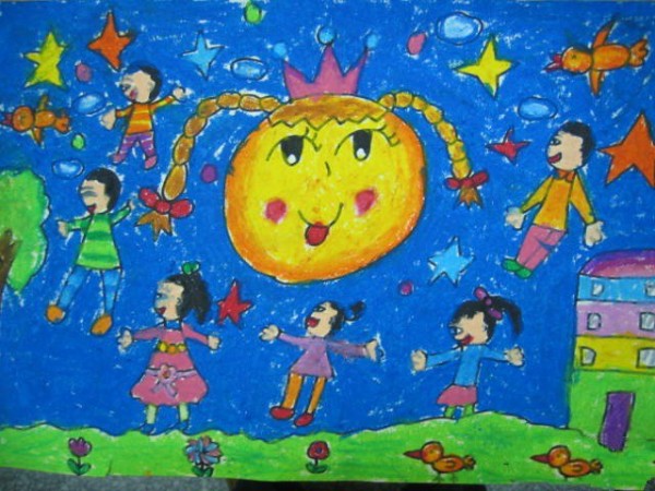 About Mid-Autumn Festival Childrens Painting-Happy Mid-Autumn Festival