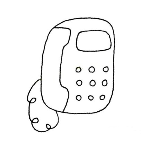 A set of telephone simple drawing pictures