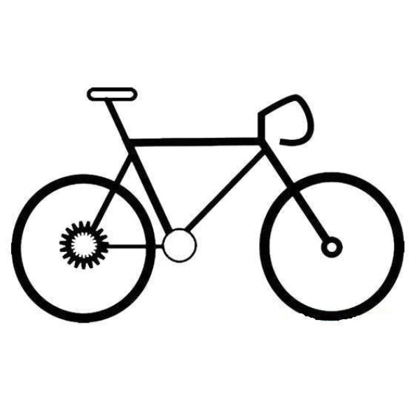 A set of simple drawing pictures of bicycles