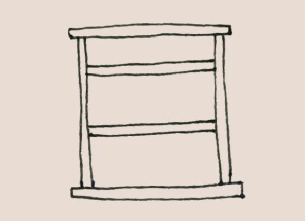 Simple drawing bookshelf