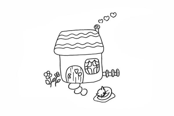 How to draw a small house