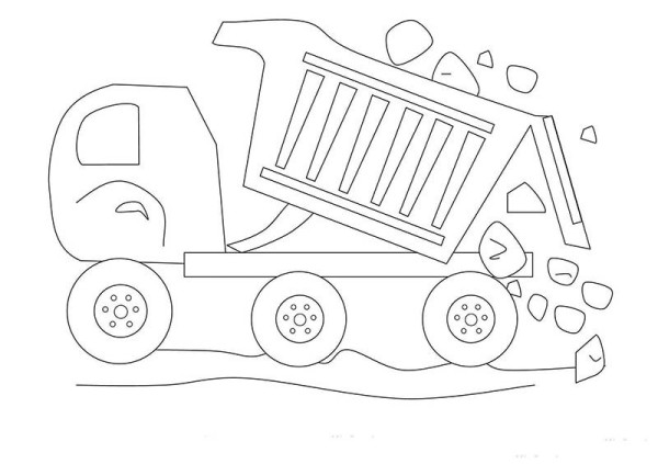 How to draw a kindergarten dump truck