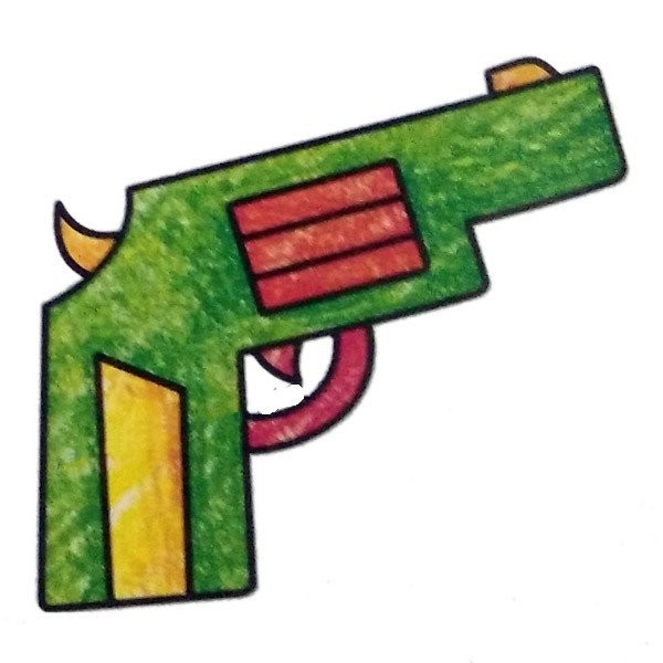 Toy pistol simple drawing picture