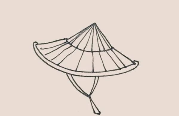 simple drawing bamboo hat