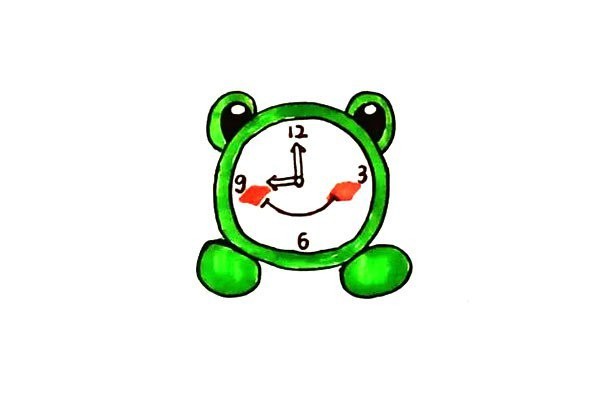 How to draw a frog alarm clock