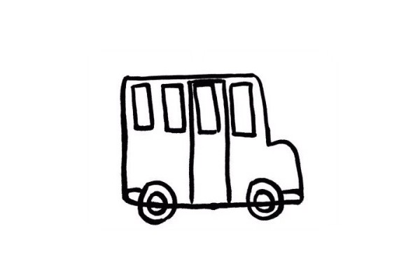 How to draw a school bus in simple strokes