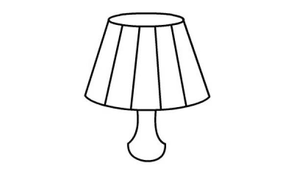 How to draw a simple table lamp