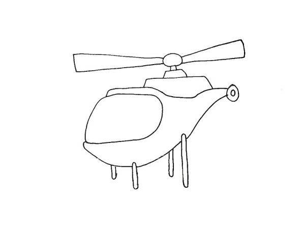 Teach you step by step how to draw a helicopter with simple strokes