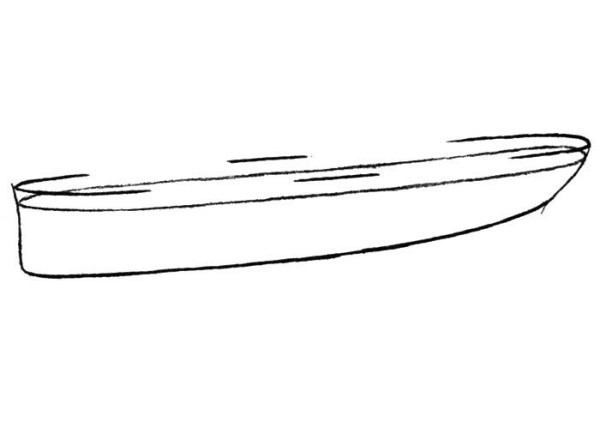 Steps to draw a ship with simple strokes