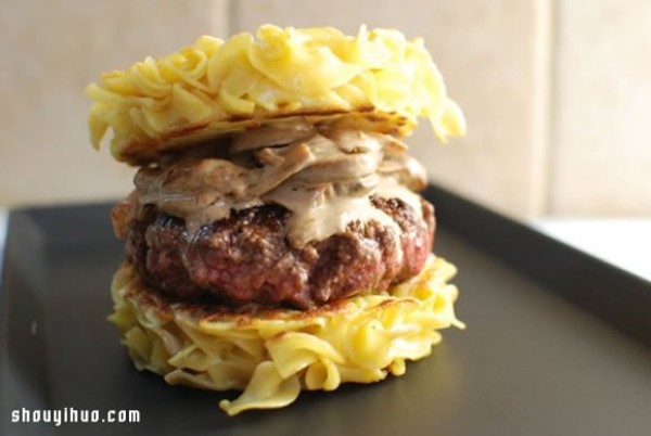 Homemade spaghetti burgers taste great! 