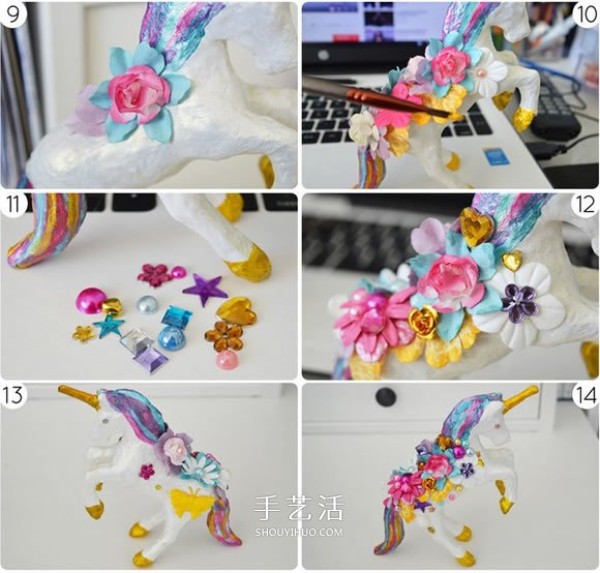 Exquisite unicorn ornaments DIY clay sculptures transformed into ornaments