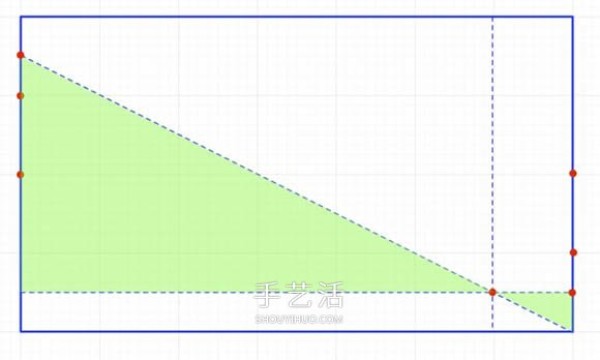 How to divide the entire paper into three equal parts using freehand origami without using tools