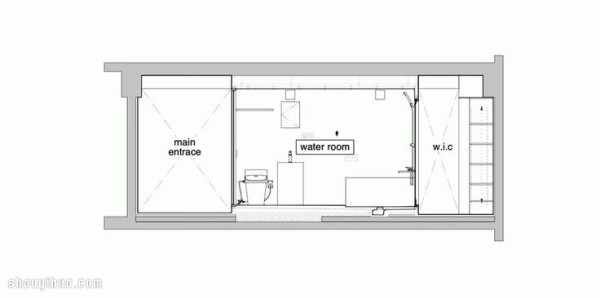 Partition + Parallel Line of Sight Make Full Use of Space Single Apartment Decoration