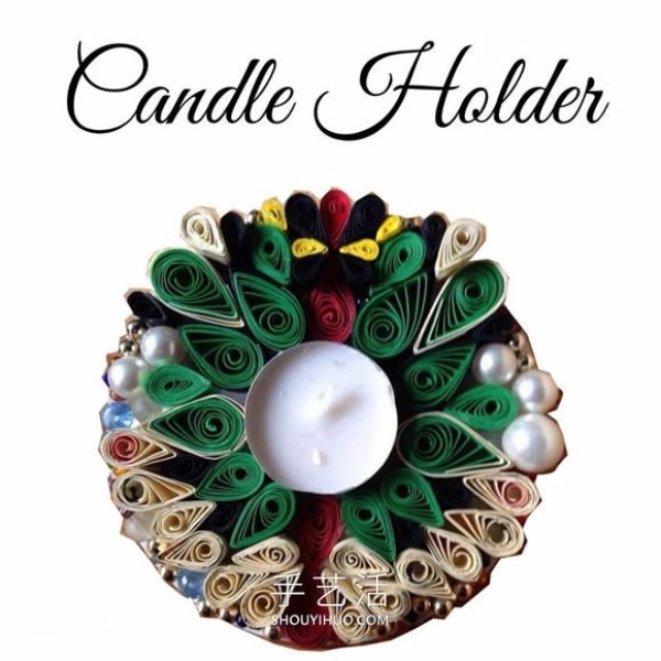 Illustrated tutorial on how to make your own quilled paper candlesticks