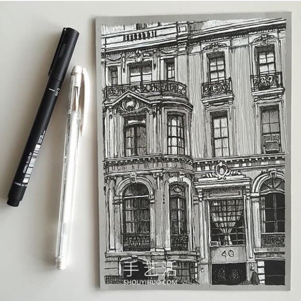 Intricate architectural drawings! Capturing the beauty of Gothic architecture