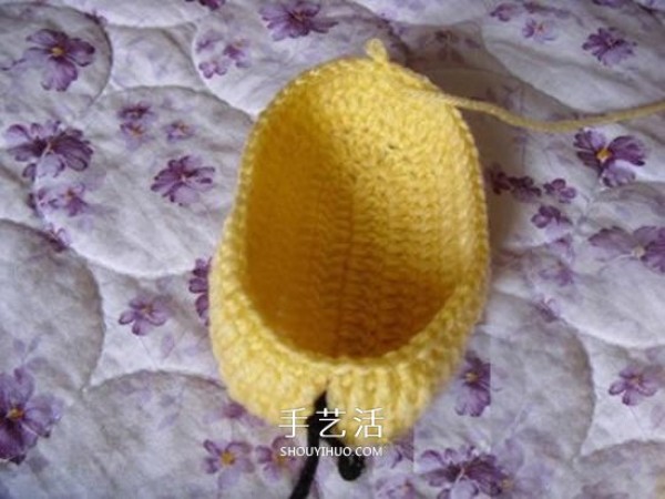 The weaving method of baby woolen warm shoes, the single color is already very good! 