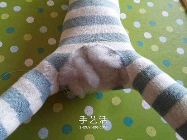 Simple homemade rag doll!Illustration of how to make sock monkey