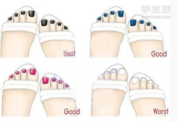 Summer girls must learn: How to match the color of sandals and nail polish