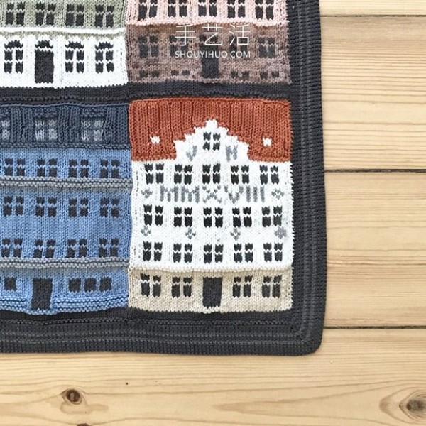 Hand-woven blanket, inspired by Copenhagens colorful and unique architecture