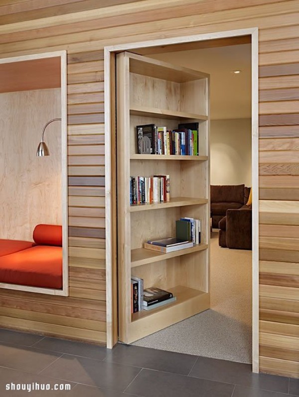 Shh! Do not tell anyone! DeForest bookcase secret room design