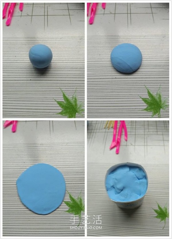 Tutorial on how to make cute potted plants with ultra-light clay