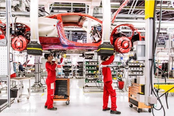 Enter Maranello, Italy and have a peek at the super ecstatic Ferrari factory