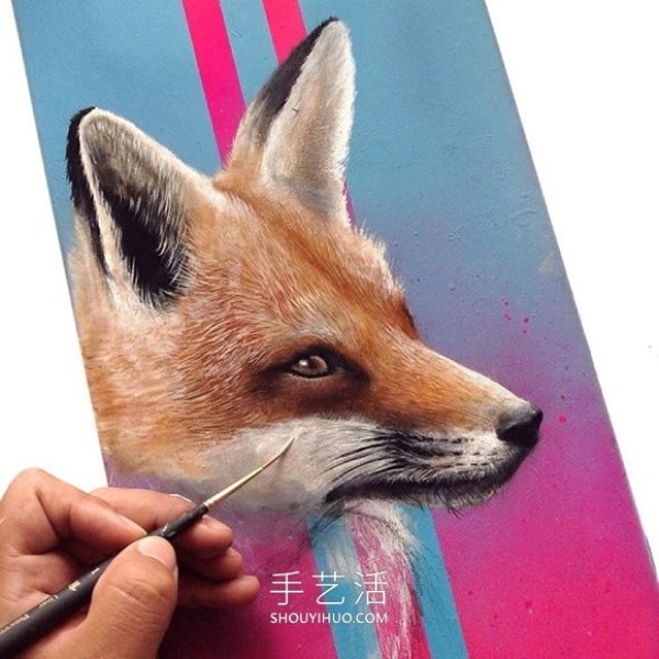 The "glowing" illustrations remind people to protect endangered animals