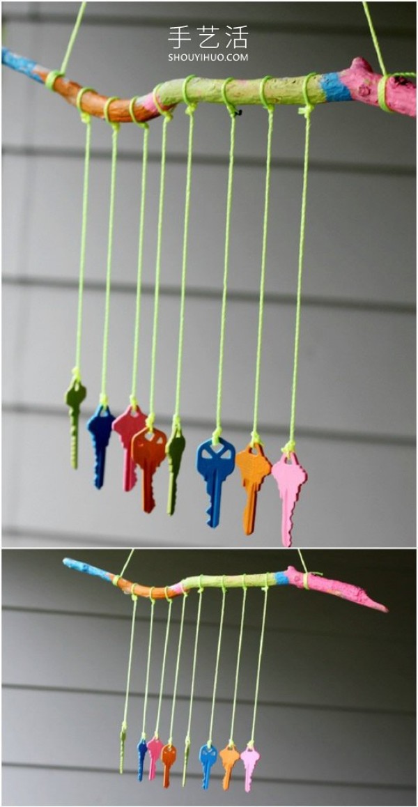 Reuse old waste! Tutorial on homemade creative spring wind chimes