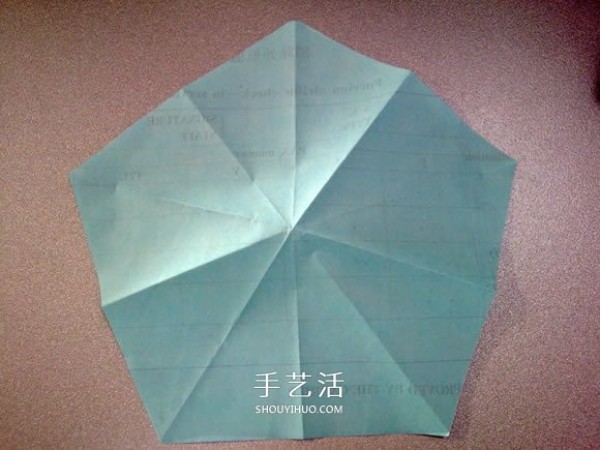 Illustration of how to fold a five-petal rose, it looks better than a Kawasaki rose! 