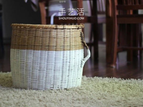 Simple and beautifulIllustrated tutorial on how to transform a bamboo basket